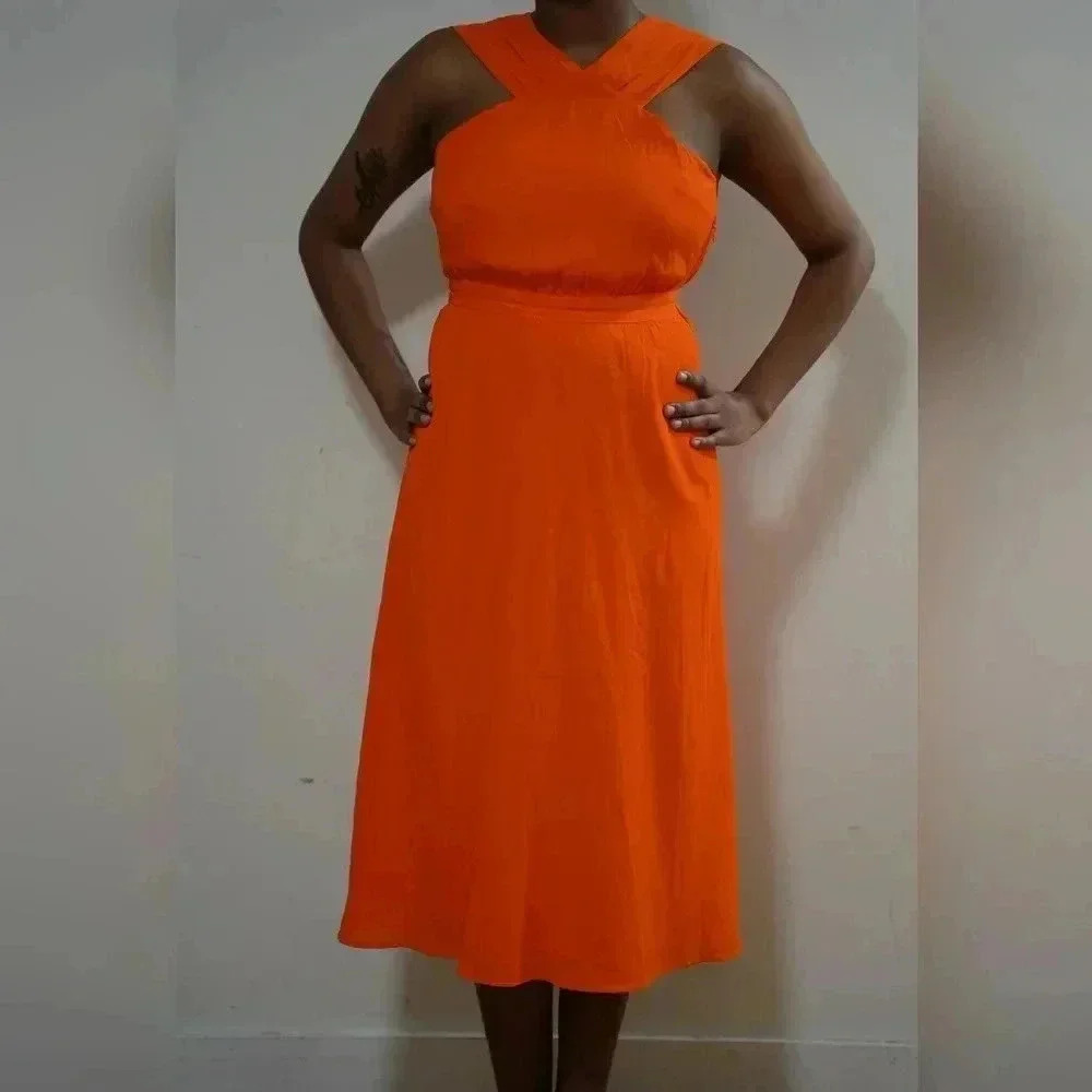 & Other stories-open back/sleeveless midi dress